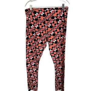 Minnie Mouse Lularoe Leggings TC Disney Bows Orange Mickey Ears Read Notes